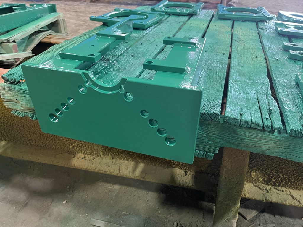 Complex green metal parts